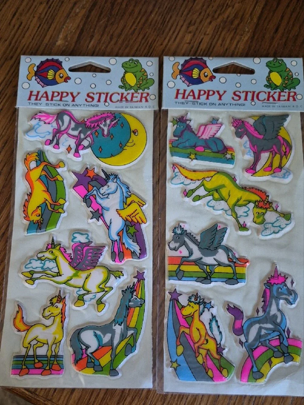 Pack - Blue Mouse & Multicolor Unicorns Party Stickers